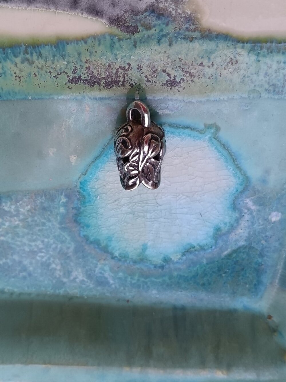 Sterling Silver Calla Lily Flower Embossed Pendant by Jose Balli New Orleans - Picture 5 of 13